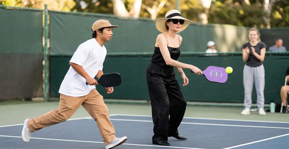 Angelina Jolie Shines at Charity Pickleball Event with Son Pax