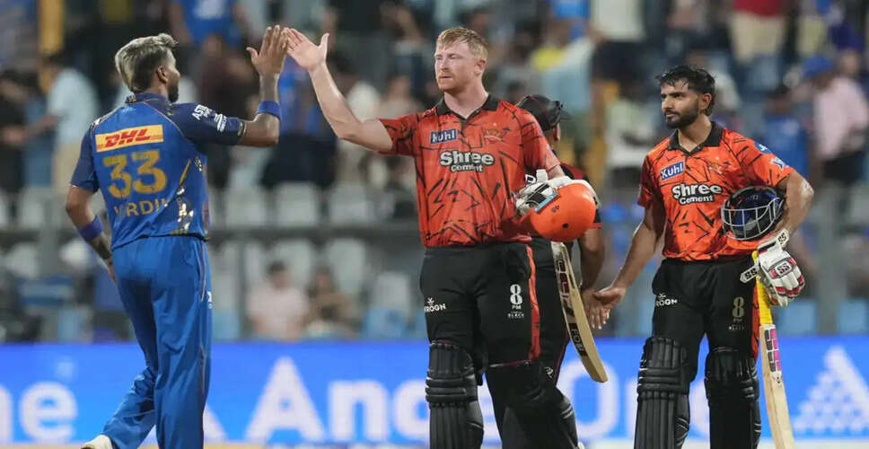 Sunrisers Hyderabad Triumph Over Mumbai Indians in IPL 2026 Showdown