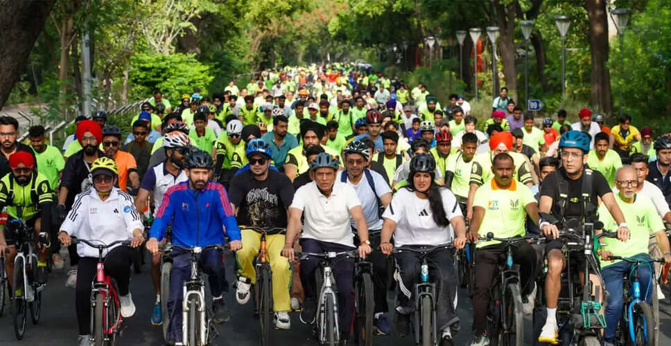 Massive Turnout for World Bicycle Day Celebrations in New Delhi