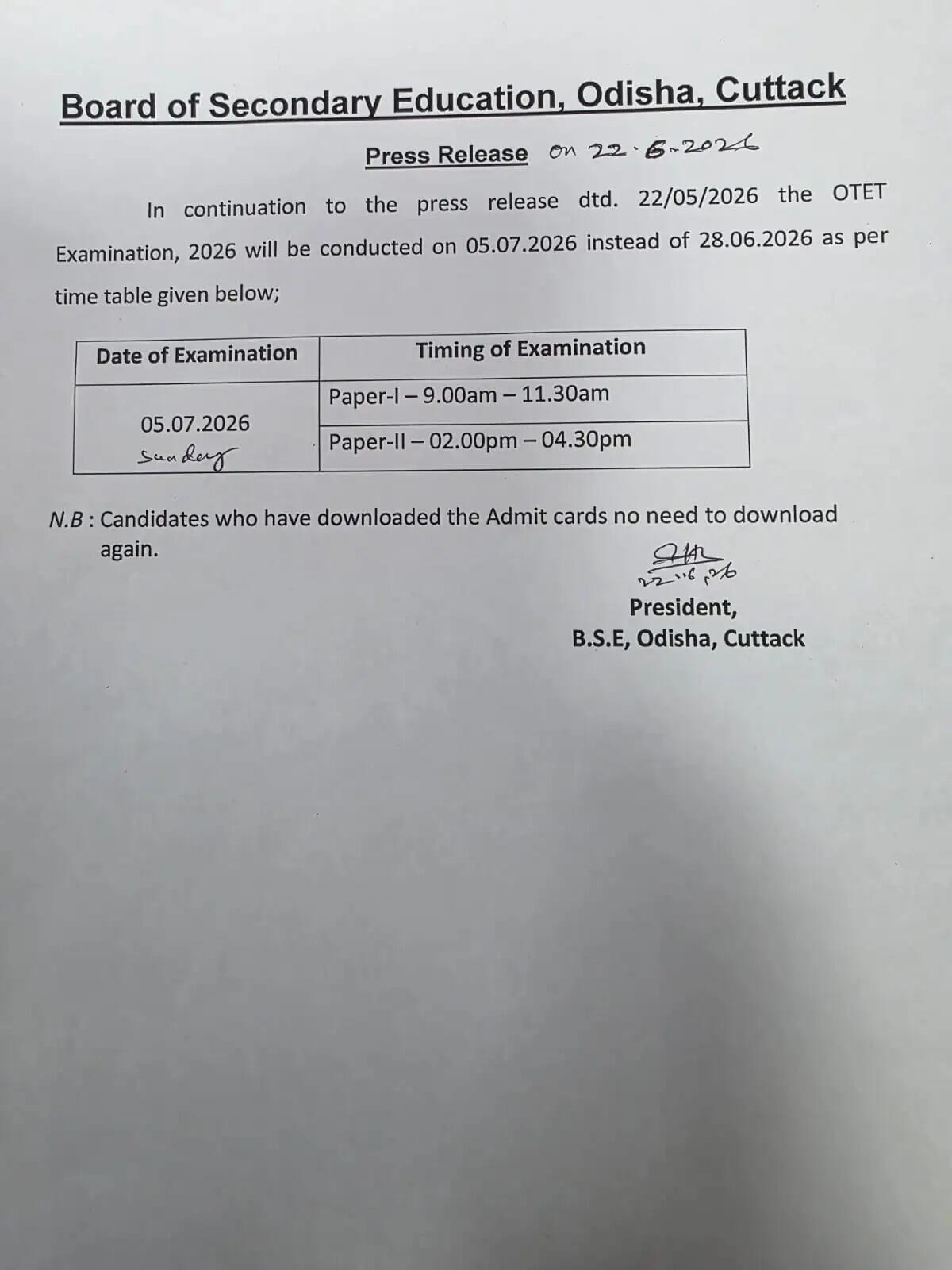 Odisha Teacher Eligibility Test Rescheduled: New Date Announced!