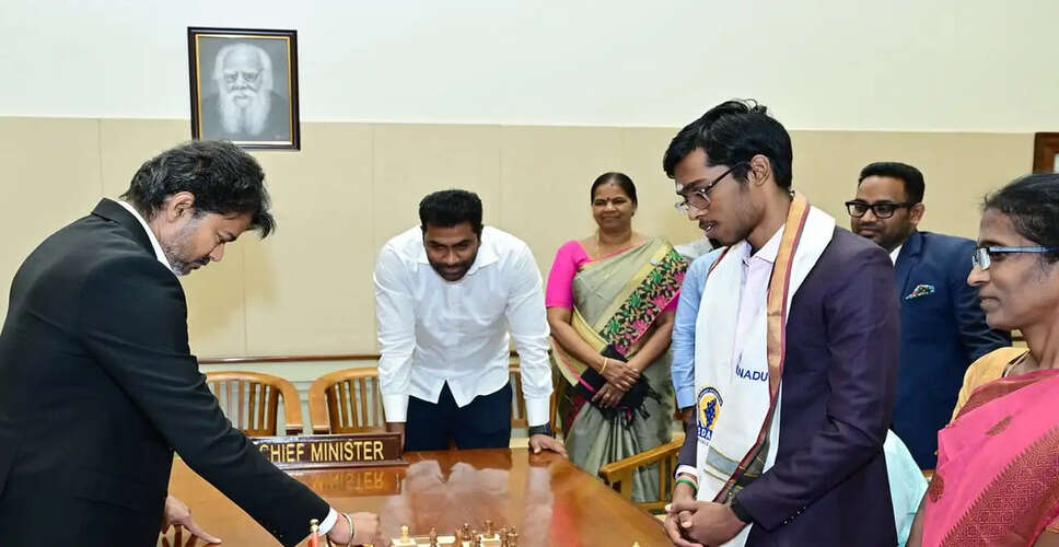 Tamil Nadu CM Honors Chess Prodigy Praggnanandhaa with ₹50 Lakh Reward