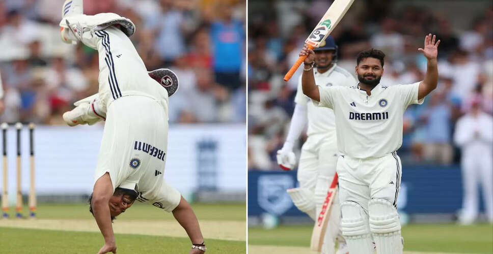 Rishabh Pant's Stunning Somersault After Century Captivates Fans