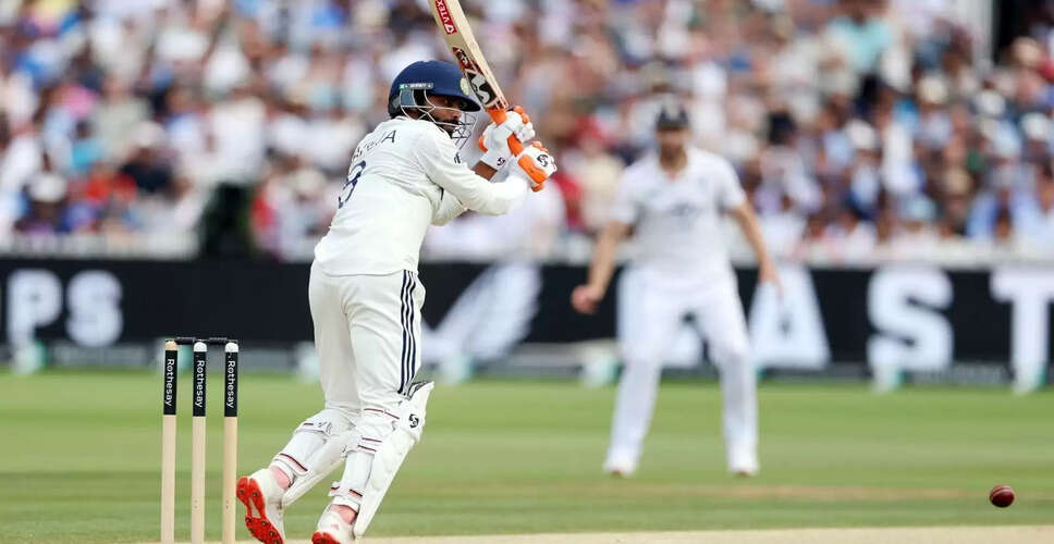 Ravindra Jadeja's Brave Effort Falls Short in India's Defeat at Lord's