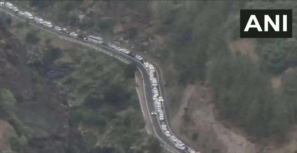 Severe Traffic Jam on Badrinath National Highway Near Joshimath