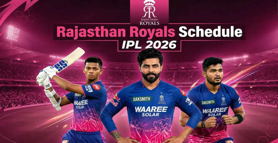 IPL 2026 Schedule: Rajasthan Royals' Matches and Key Dates