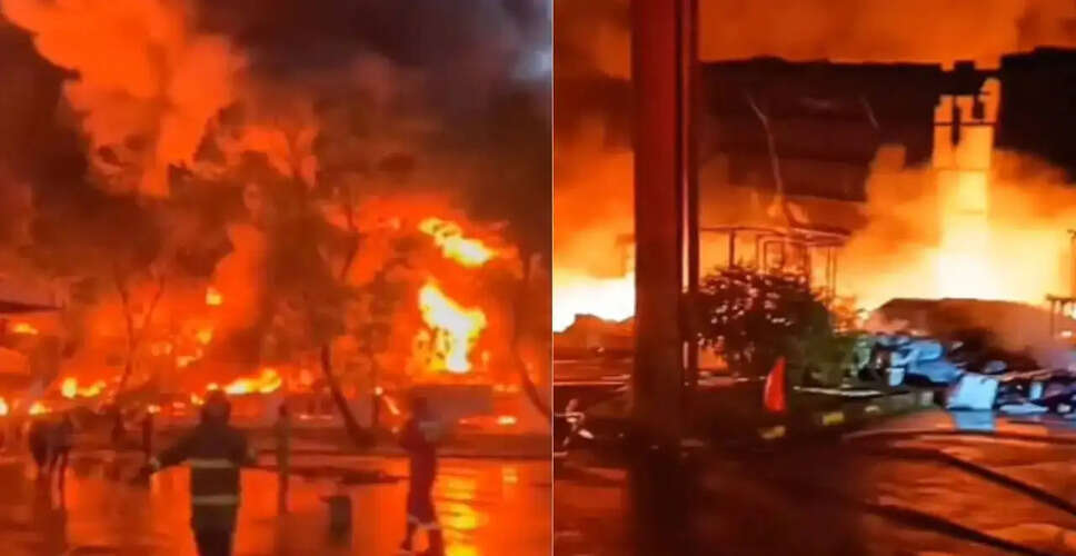Devastating Fire Engulfs Plastic Factory in West Java