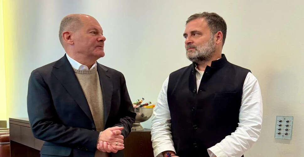 Rahul Gandhi Engages with Former German Chancellor During Visit