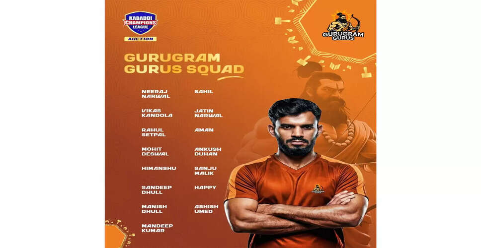 Gurugram Gurus Build a Dynamic Squad for Kabaddi Champions League