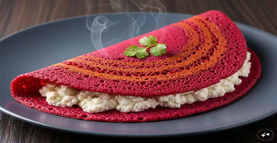 Delicious and Nutritious Beetroot Paneer Dosa Recipe