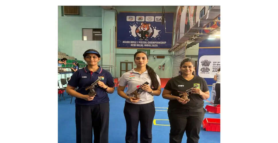 Arshdeep Kaur Triumphs in 25m Pistol Women Event at National Selection Trials