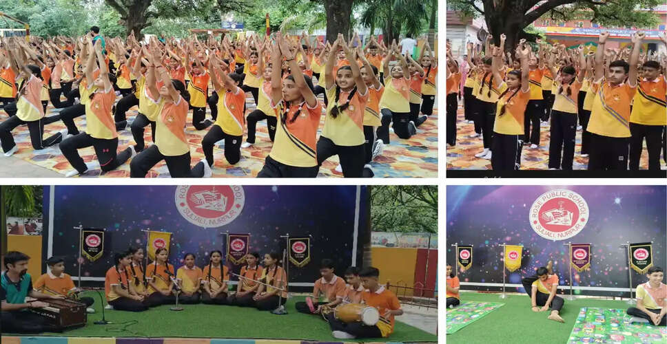 Celebrating World Yoga Day at Rose Public School, Sulyali