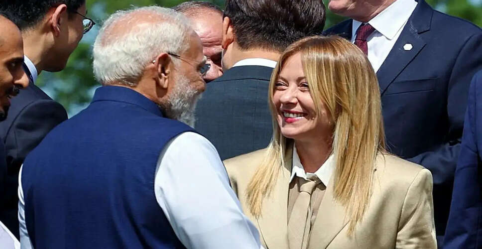 Modi and Meloni's Lighthearted Exchange Steals the Show at G7 Summit