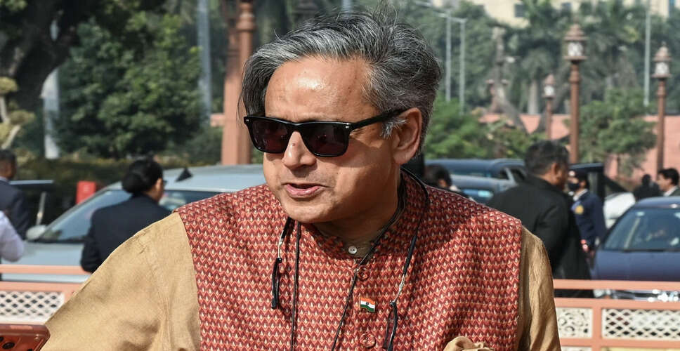 Shashi Tharoor Declares He Will Not Contest for Kerala Chief Minister Position