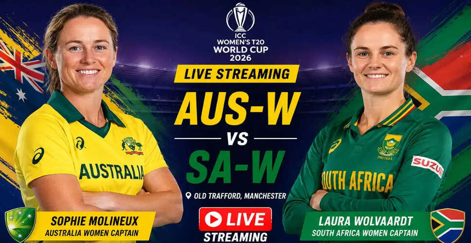 Australia Set to Face South Africa in Women's T20 World Cup 2026 Opener