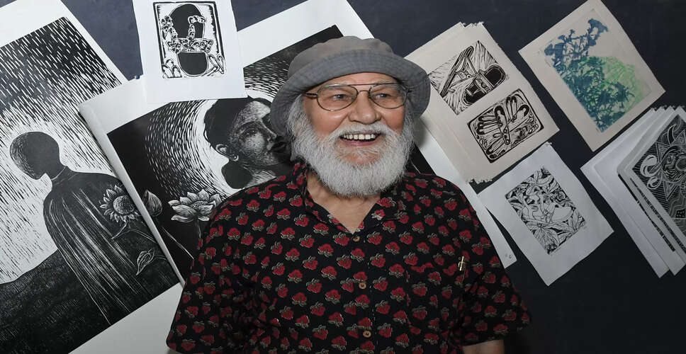 Celebrated Artist Shyam Sharma Showcases Printmaking Mastery in Chandigarh