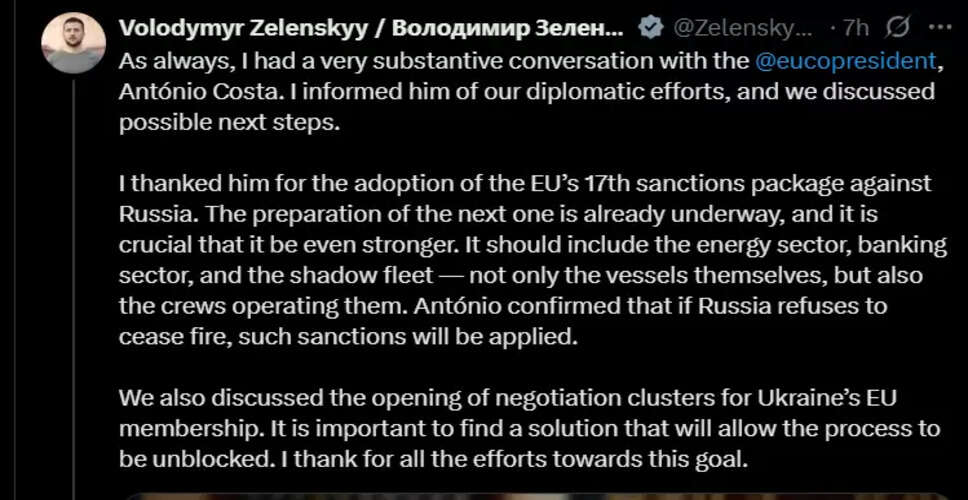 Zelenskyy Advocates for Stronger Sanctions Against Russia Following EU's Latest Measures