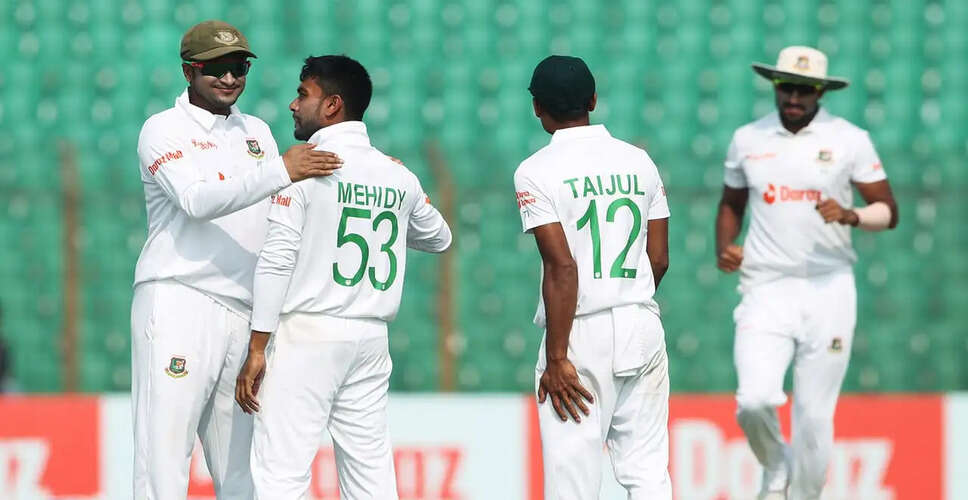 Bangladesh Takes Control in First Test Against Pakistan with Mehidy Hasan's Five-Wicket Haul