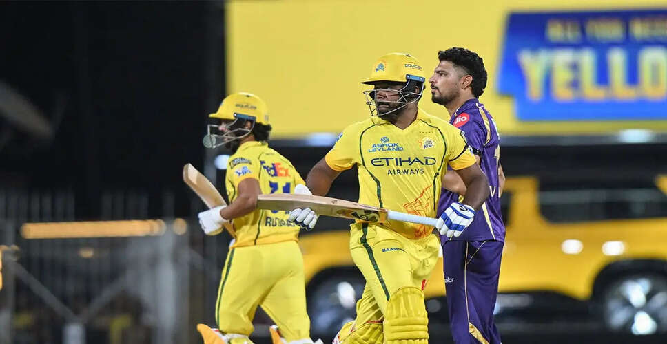 Chennai Super Kings Set Impressive Total Against Kolkata Knight Riders in IPL Clash