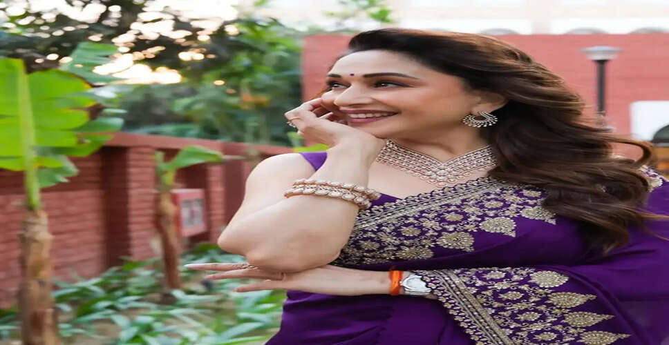 Madhuri Dixit's Stunning Purple Saree: A Lesson in Elegance