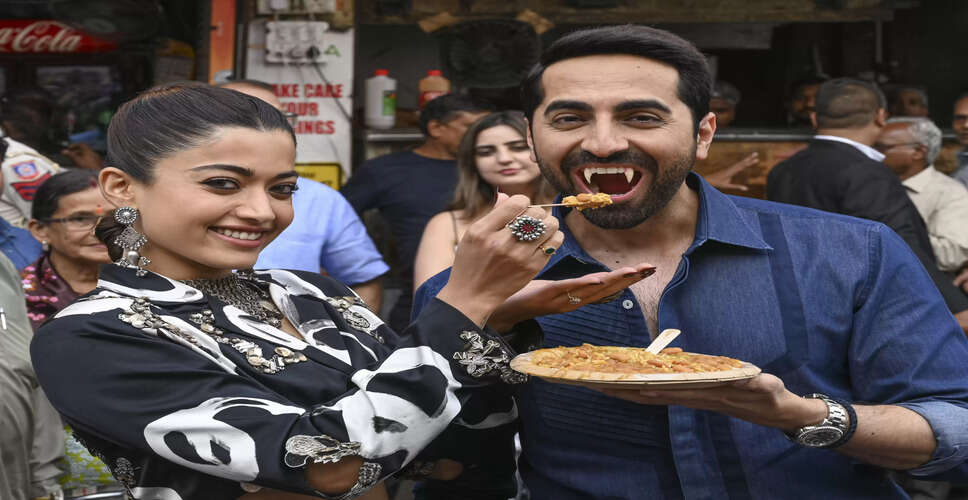Ayushmann Khurrana and Rashmika Mandanna Dazzle Fans with Dance and Music at Thamma Promotion