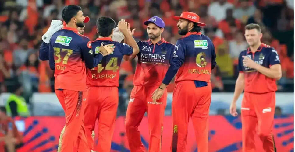 RCB Faces SRH in Crucial Final League Match