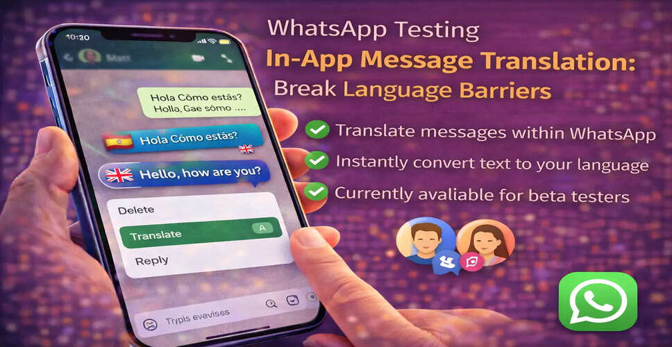 WhatsApp Introduces In-App Message Translation Feature for Seamless Communication