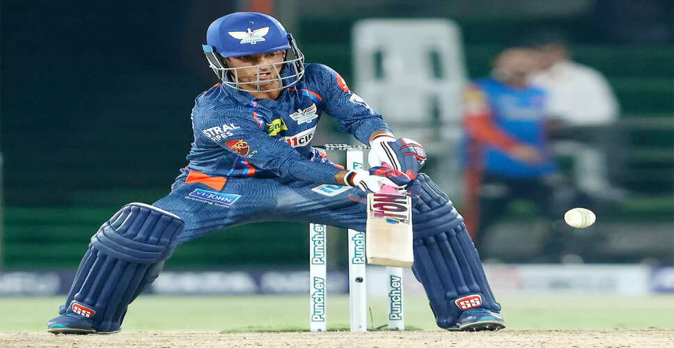 Ayush Badoni Receives First Call-Up to Team India Amid Washington Sundar's Absence