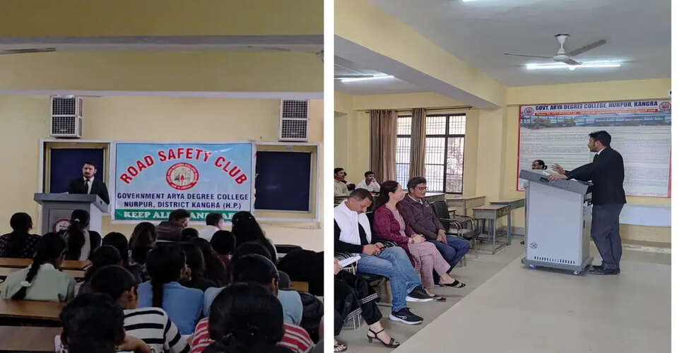 Enhancing Road Safety Awareness at Government Arya College, Nurpur