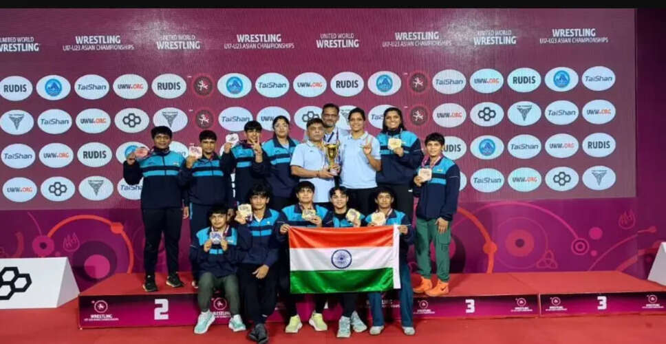 Indian Men's Wrestling Team Triumphs at U23 Asian Championships