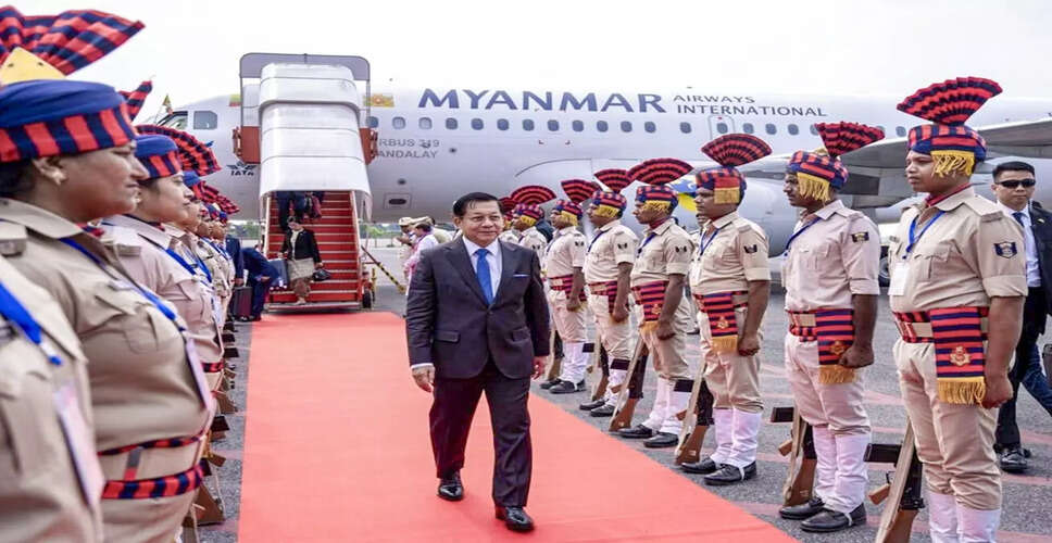 Myanmar President U Min Aung Hlaing Embarks on Five-Day Visit to India