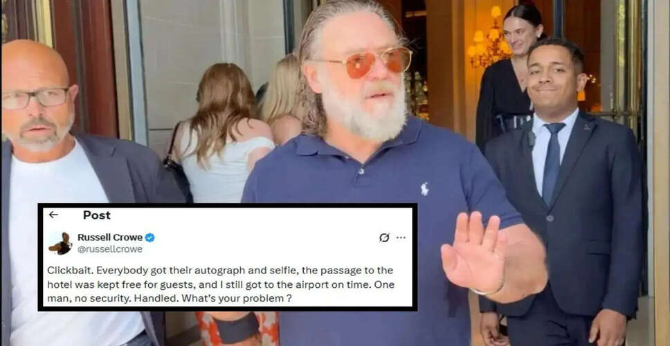 Russell Crowe Responds to Fan Interaction Controversy