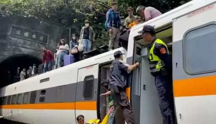 Taiwan: Train passing through tunnel derails, 36 killed, more than 100 injured