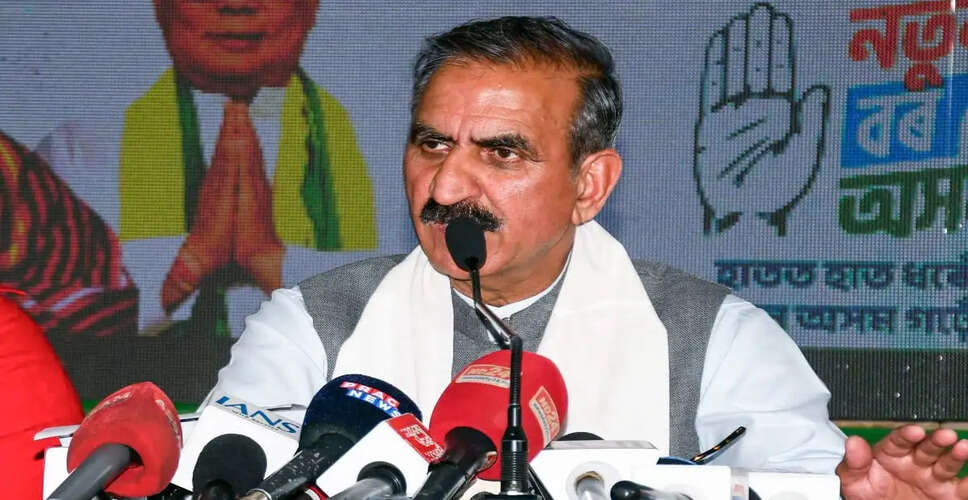 Himachal Pradesh CM Accuses BJP of Neglecting Revenue Deficit Grant