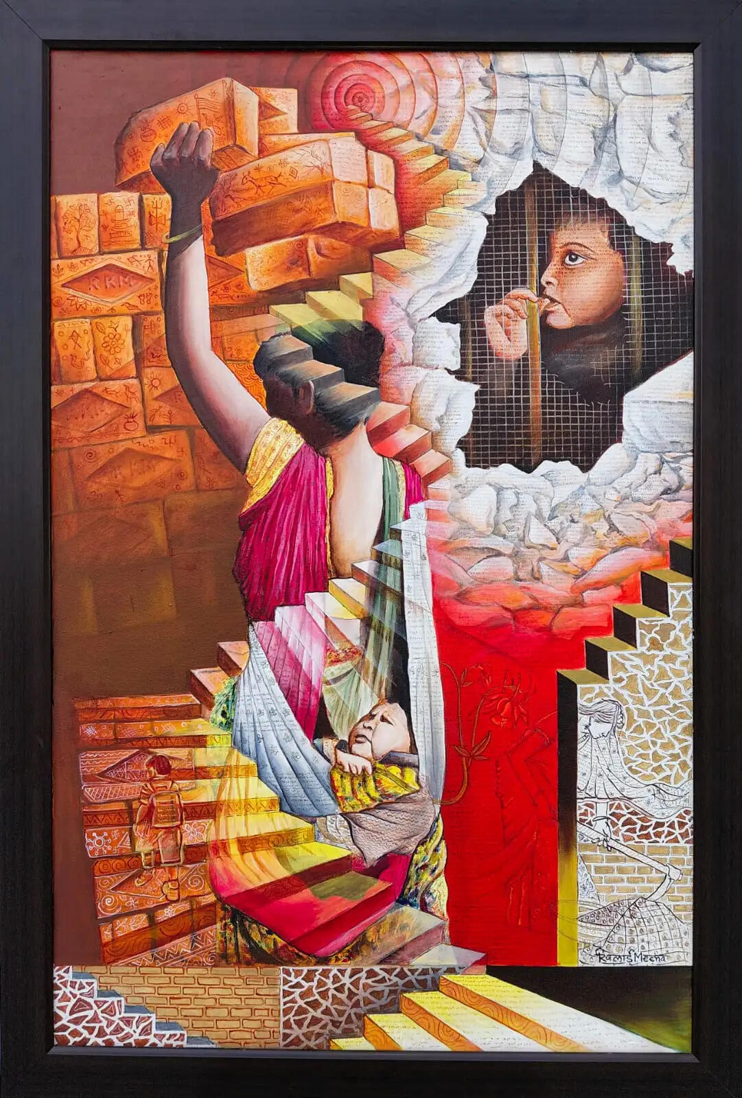 Emotional Tribute to Laboring Mothers: Ramkhiladi Meena's New Painting