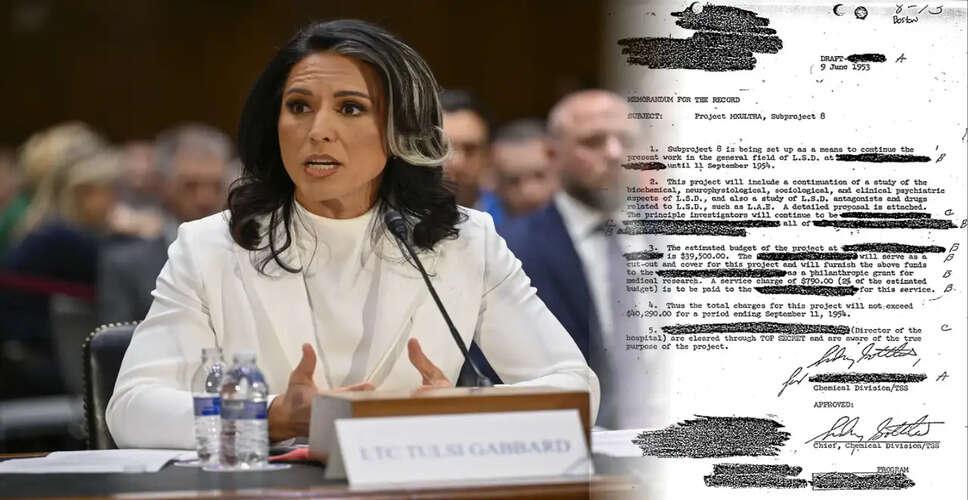 Tulsi Gabbard to Unveil Classified Documents on COVID-19 and CIA's MKUltra