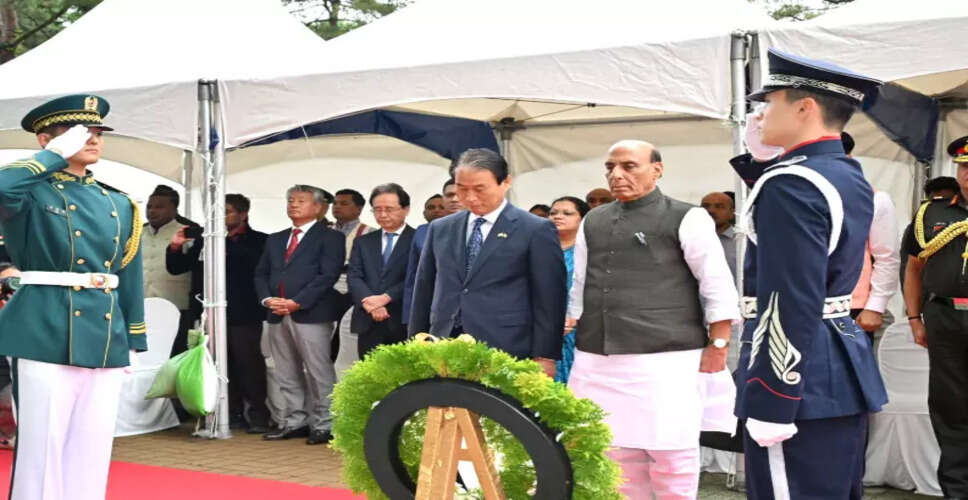 Rajnath Singh Unveils Indian War Memorial in South Korea