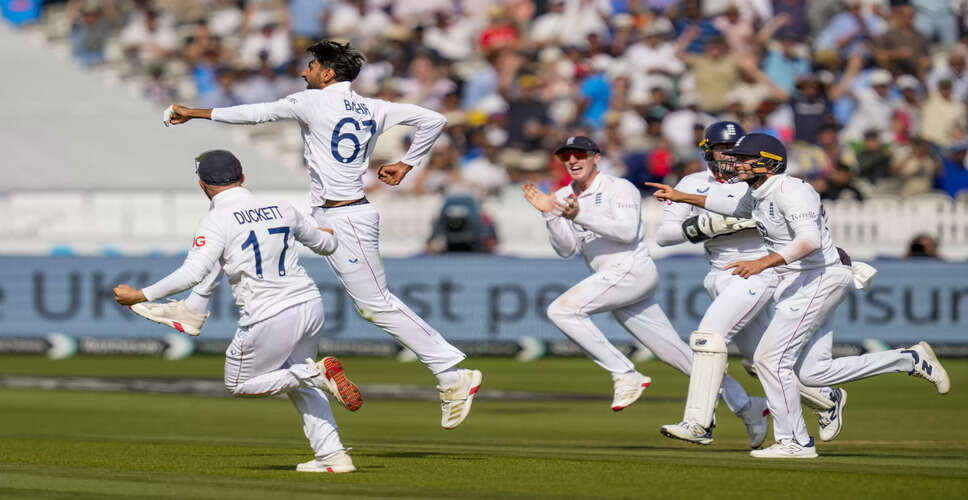 England Triumphs Over India in Thrilling Test Match at Lord's