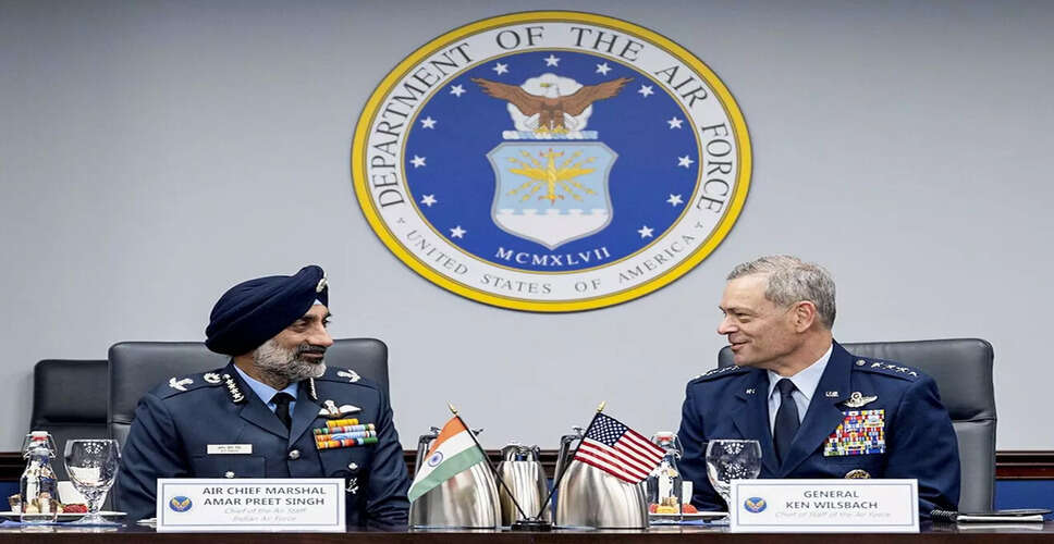 Strengthening US-India Defense Ties: Air Chief Marshal AP Singh's Visit