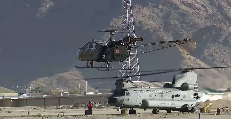 Indian Army Cheetah Helicopter Crashes in Ladakh, Crew Survives