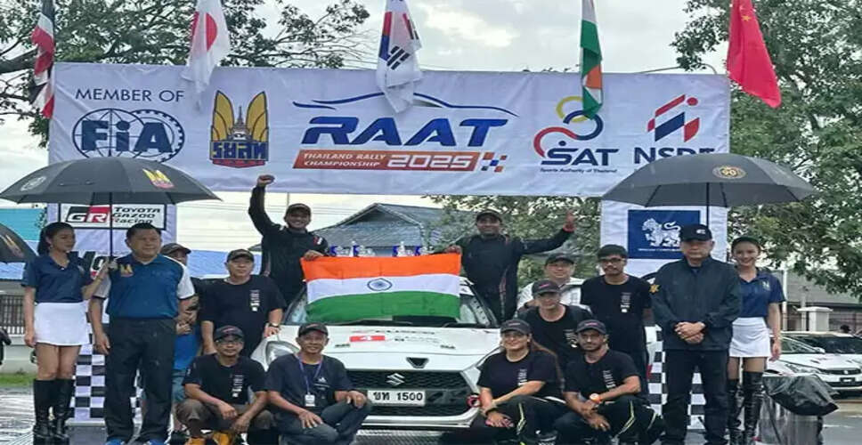 Jason Saldanha Shines at RAAT Rally of Thailand with Impressive Second Place Finish