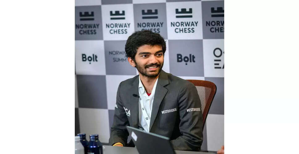 Gukesh Dommaraju Set to Compete in Norway Chess 2026 as Reigning World Champion