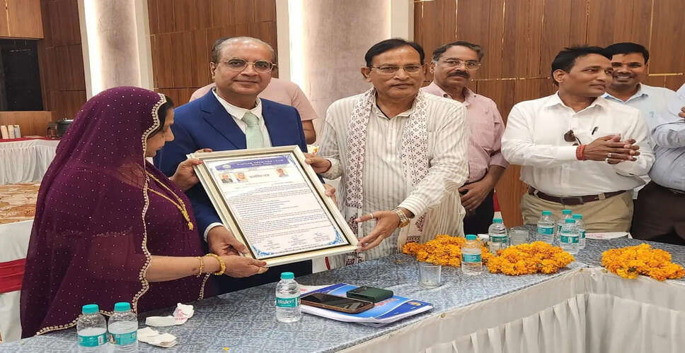 Nareendra Naval Honored for Contributions to Girls' Hostel Project in Jaipur