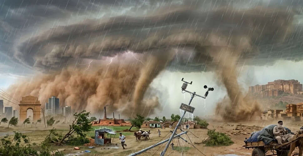 Severe Weather Alert Issued for Northern India: High Winds and Dust Storms Expected