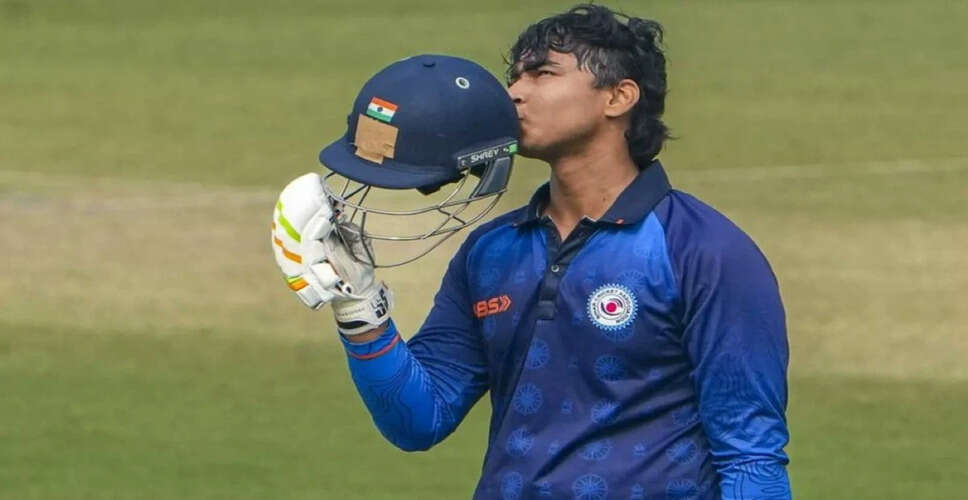 14-Year-Old Vaibhav Suryaanshi Makes History in Vijay Hazare Trophy
