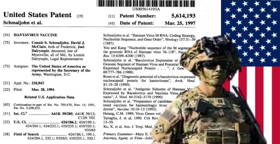 US Army's Hantavirus Vaccine Patent: A Historical Overview