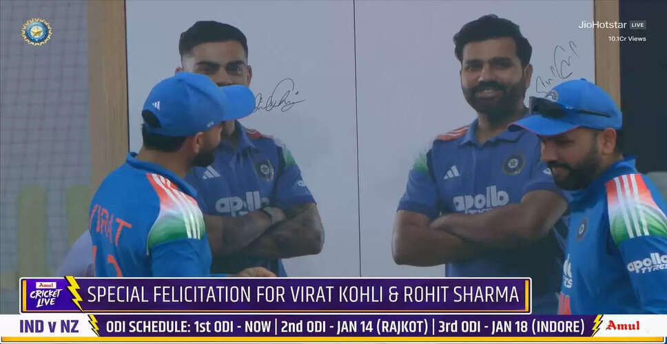 BCCI Honors Rohit Sharma and Virat Kohli Ahead of ODI Against New Zealand