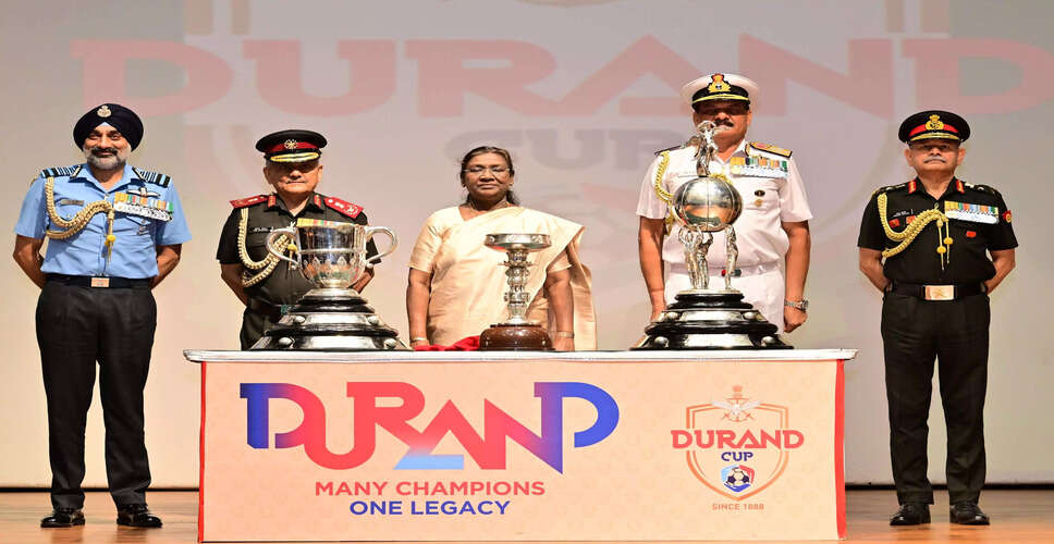 President Droupadi Murmu Launches Durand Cup 2025 Trophies