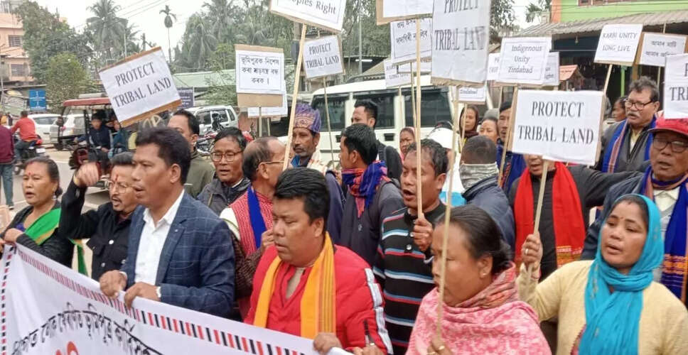 Protest in Sonapur Highlights Indigenous Land Rights Concerns in Karbi Anglong