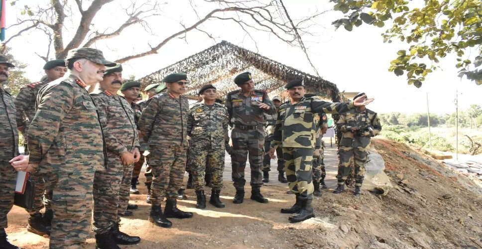 Indian Army Reviews Security at Bangladesh Border Amid Tensions