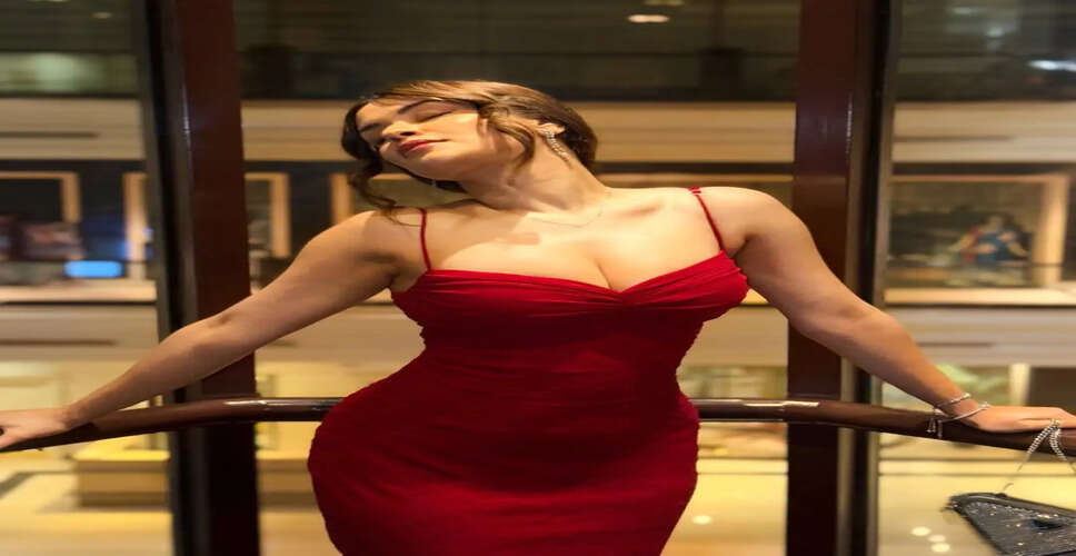 Avneet Kaur Dazzles in Red Bodycon Dress on Instagram